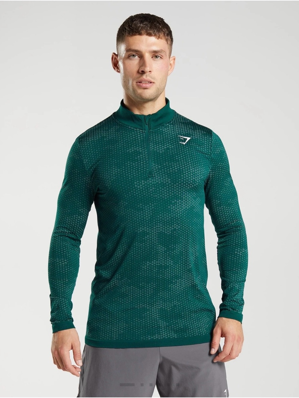 Gymshark Men's Long Sleeve Swim Rash Guard - Deep Teal Green